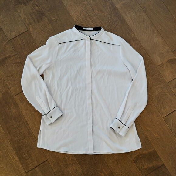 M.M. Lafleur The Barton Shirt Size‎ 8 Classic Work Quiet Luxury - Picture 8 of 8